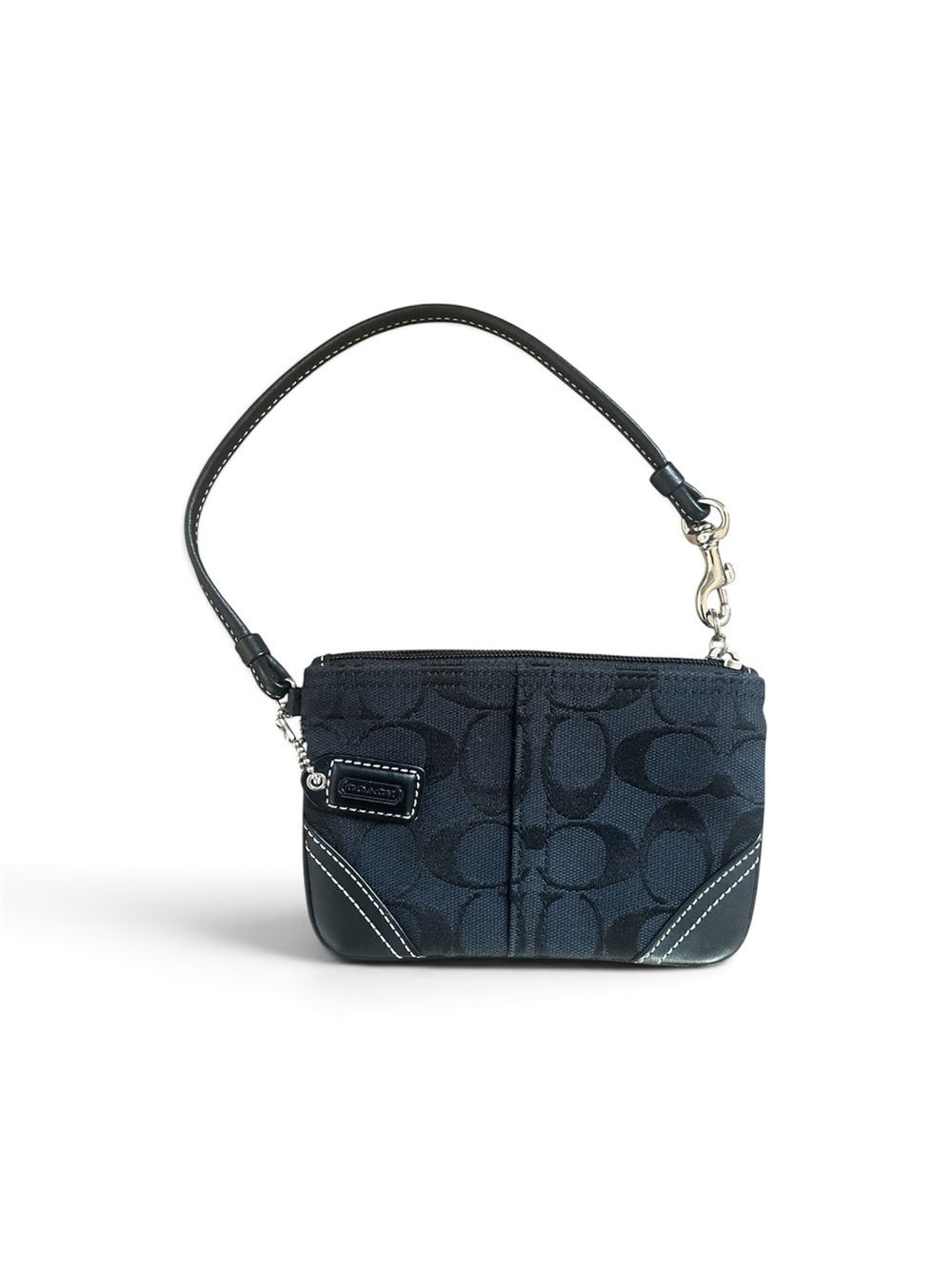 Coach Black Signature Wristlet